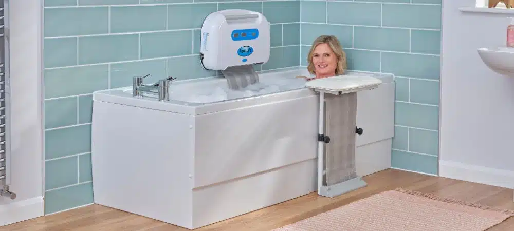 relaxing in bath
